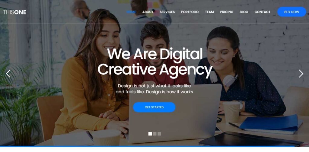 thisone one page website template