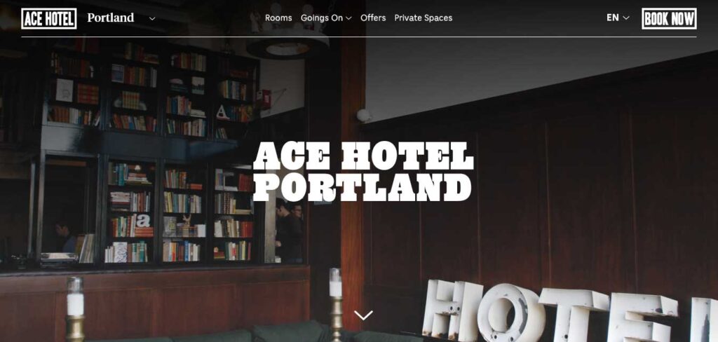 ace hotel portland: hotel website example