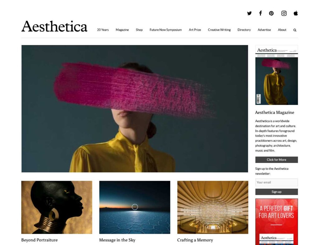 aesthica magazine: art website