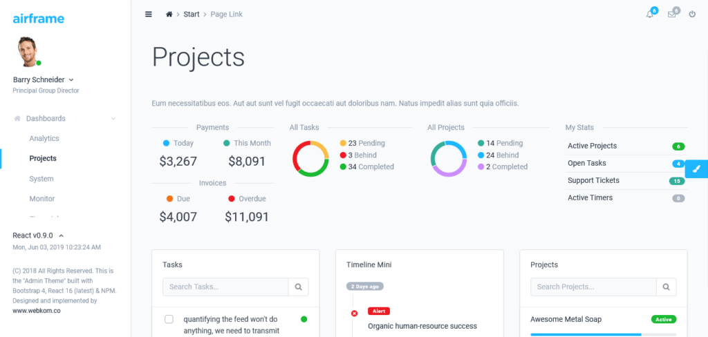 airframe react template