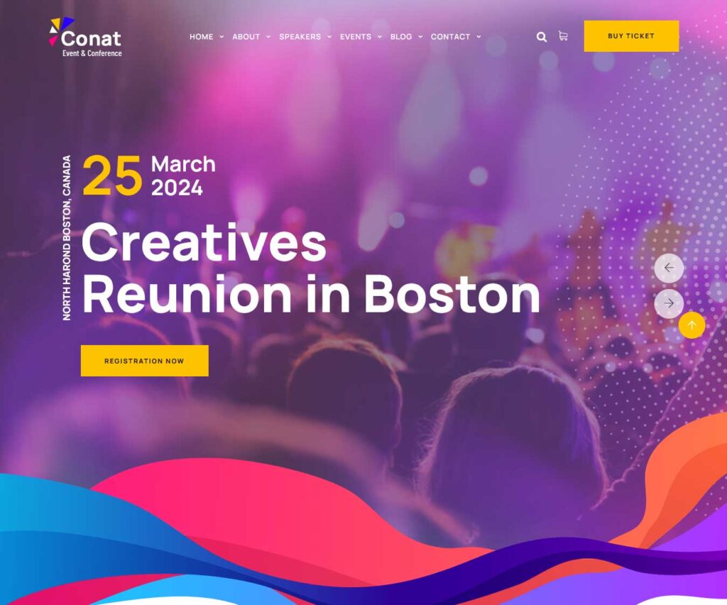 conat event &conference react template