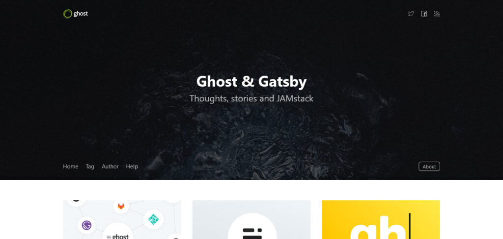 ghost gatsby starter free react website template
