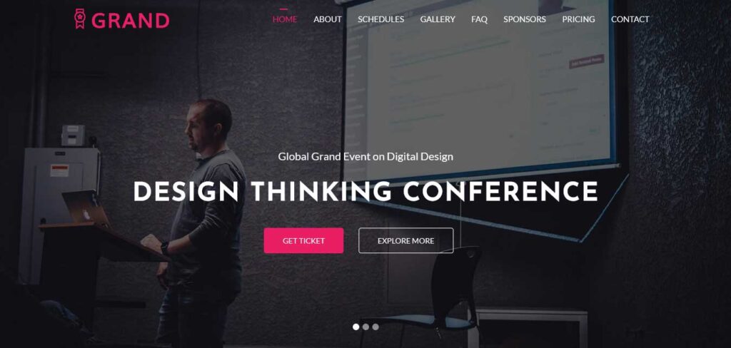 Grand - Free Event or Conference Template 