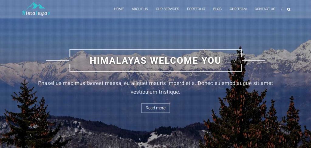himalayas: free one page wordpress theme