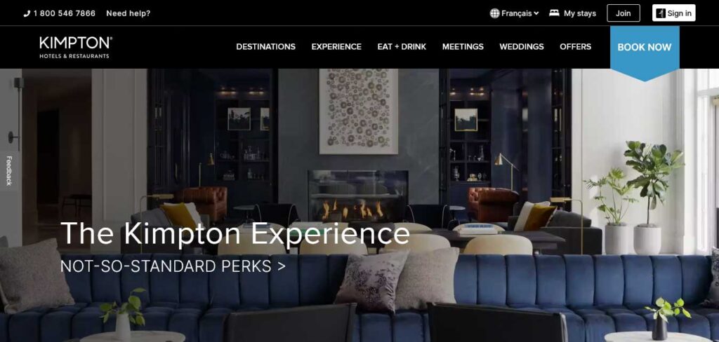 kimpton: hotel website
