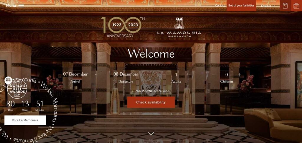 la mamouina luxury palace website