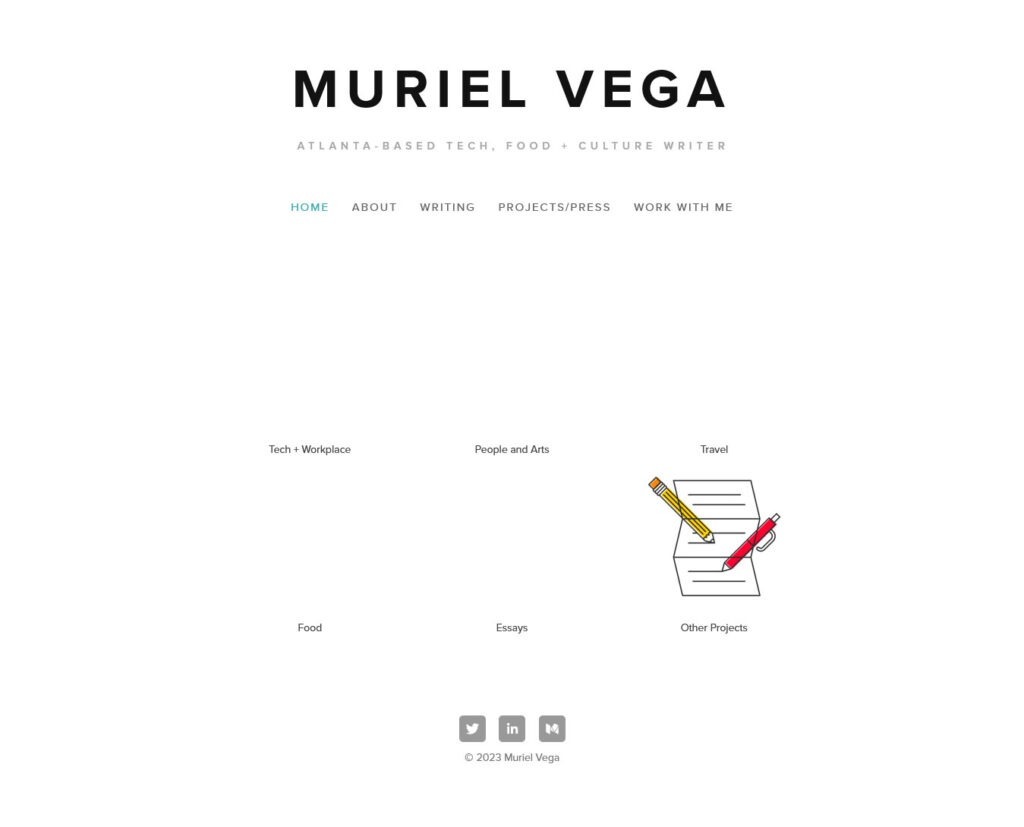 muriel vega portfolio website