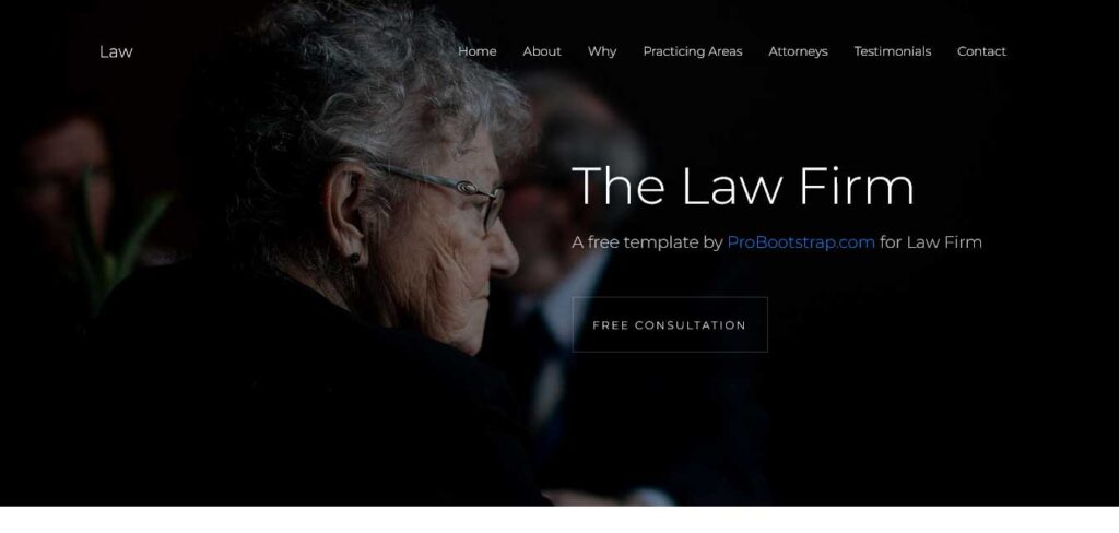 PB Law - Free Template for Law Firms