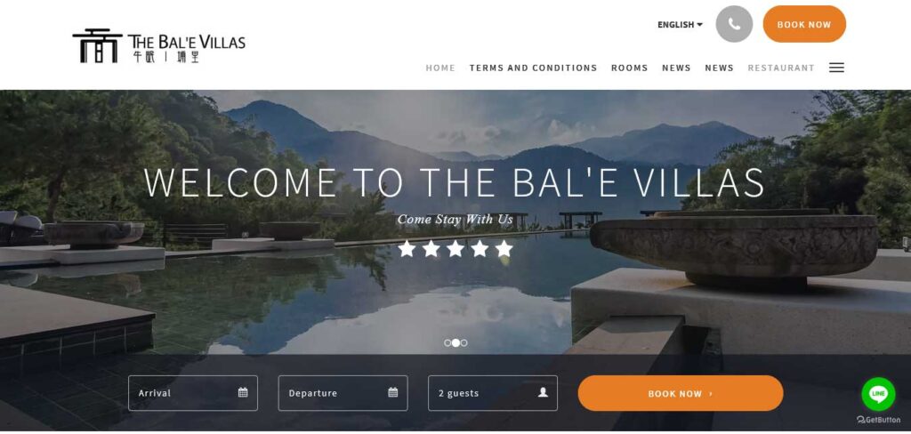 The bal'e villas: hotel website
