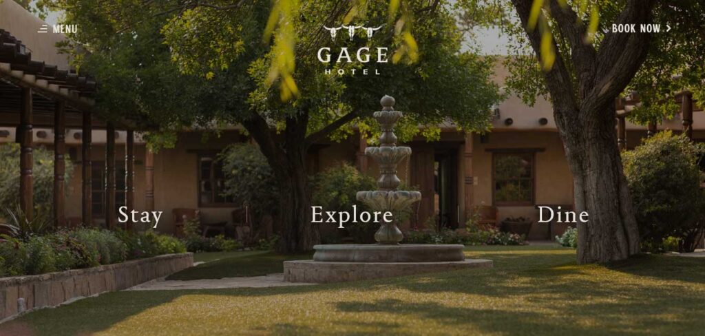 gage hotel website