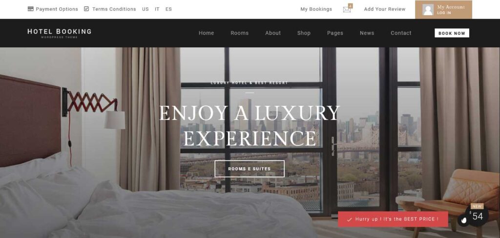 hotel booking theme