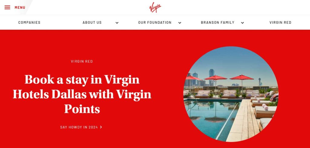 virgin america website design