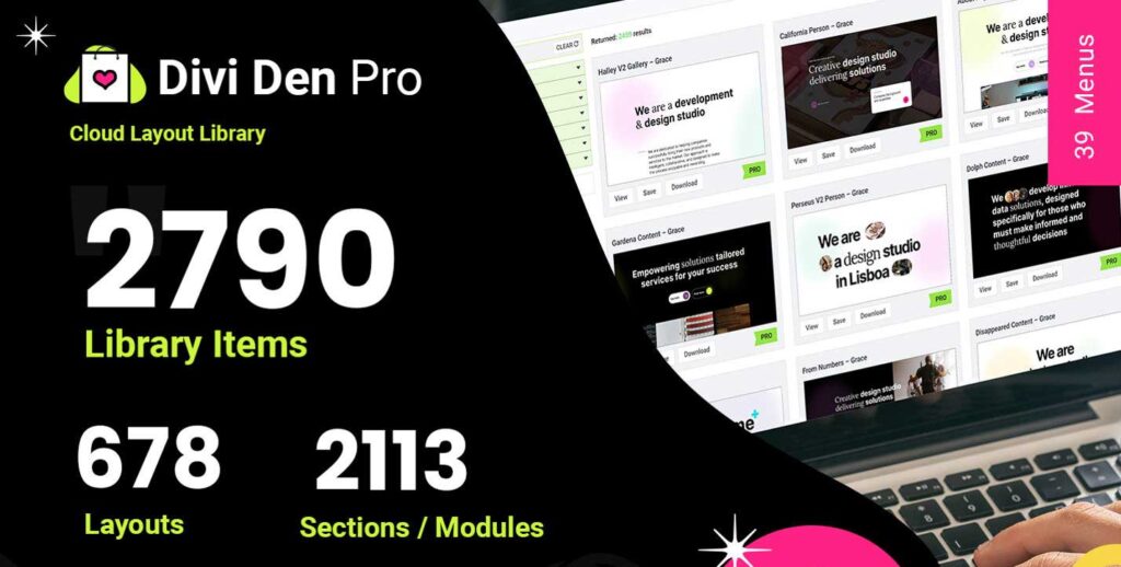 Best divi Plugins: Divi Den Pro