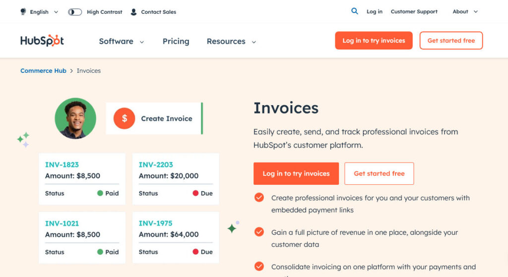hubspot invoice tool