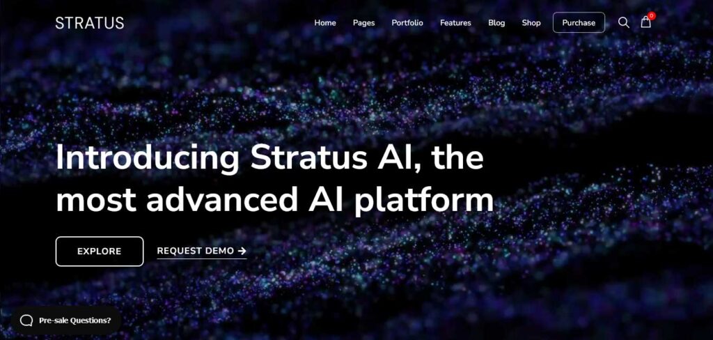 Stratus WordPress landing page template