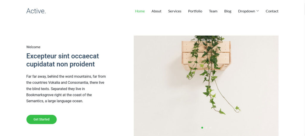 Active free bootstrap website template