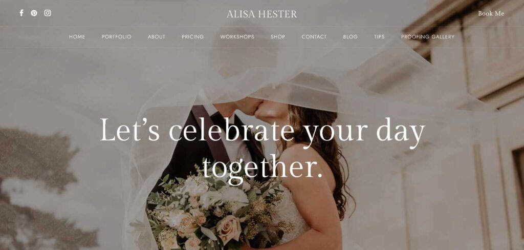 Amie wedding photography WordPress theme