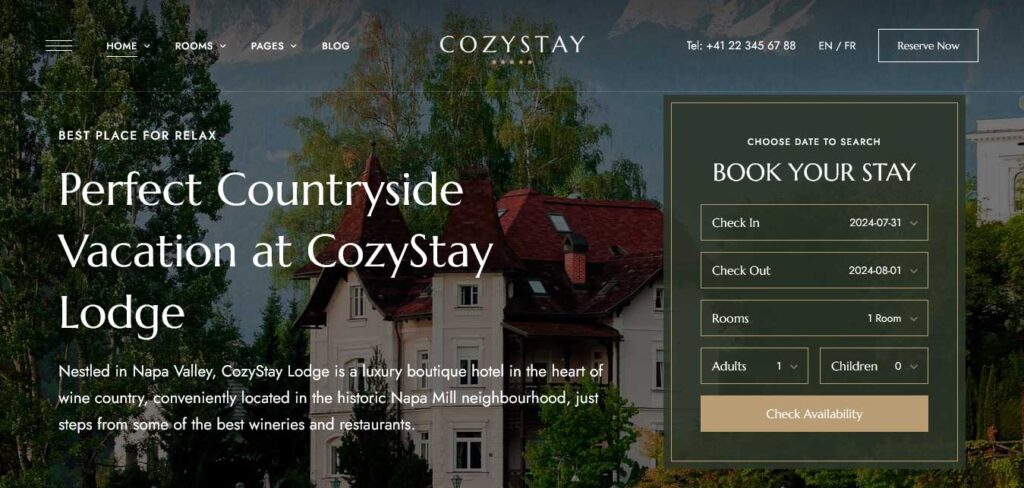 cozystay vacation rental WordPress themes