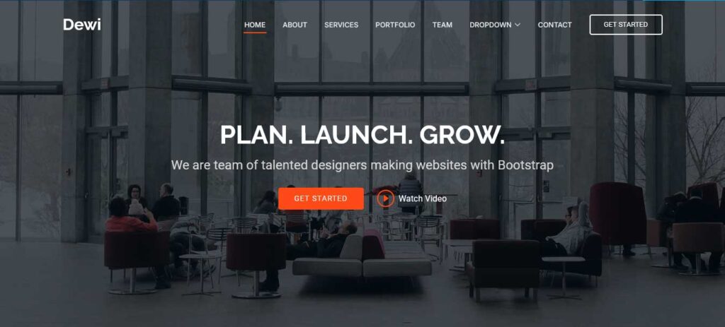 dewi free bootstrap templates