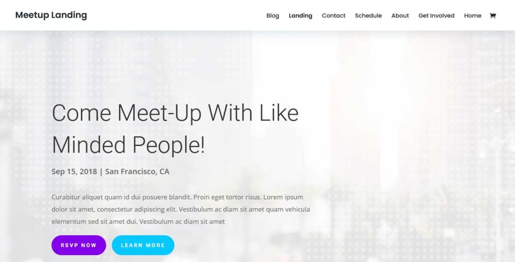 divi event planner WordPress theme