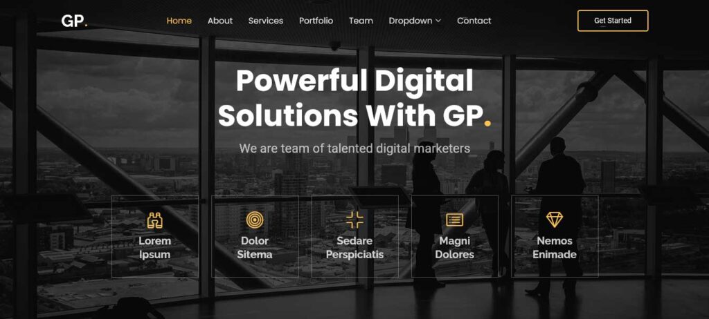 Gp free bootstrap website theme