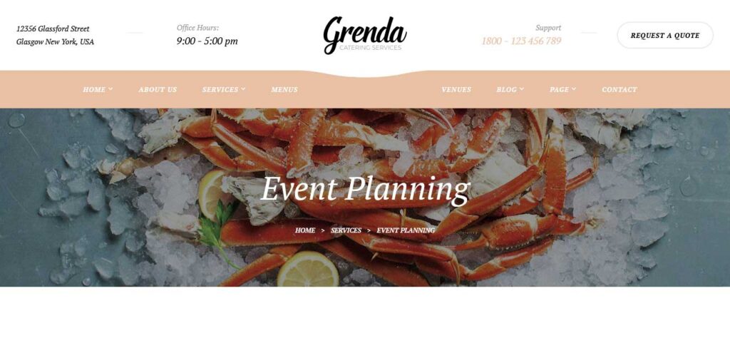 grenda event planner WordPress theme