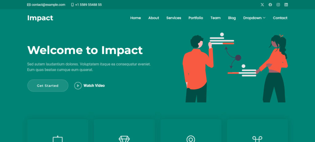 Impact free bootstrap template