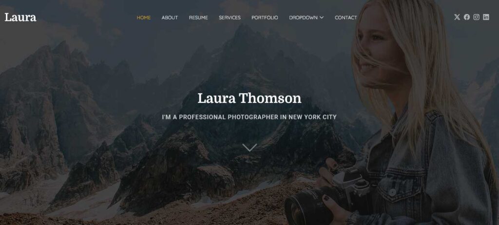 Laura free bootstrap template