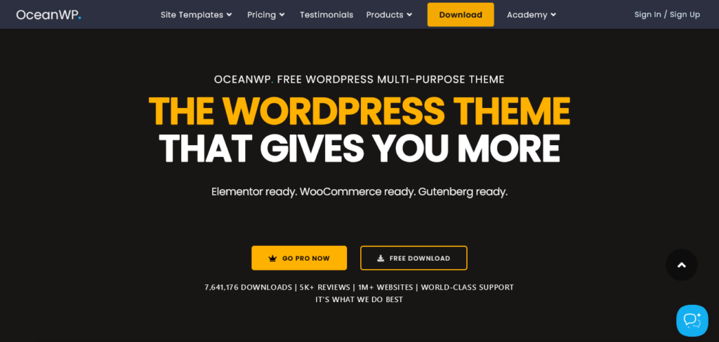 oceanwp fastest WordPress theme