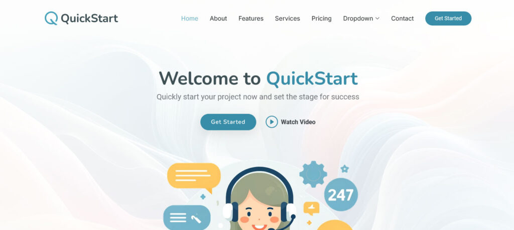 Quickstart free bootstrap website template