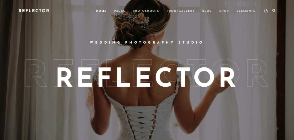 Reflector Wedding Photography WordPress theme