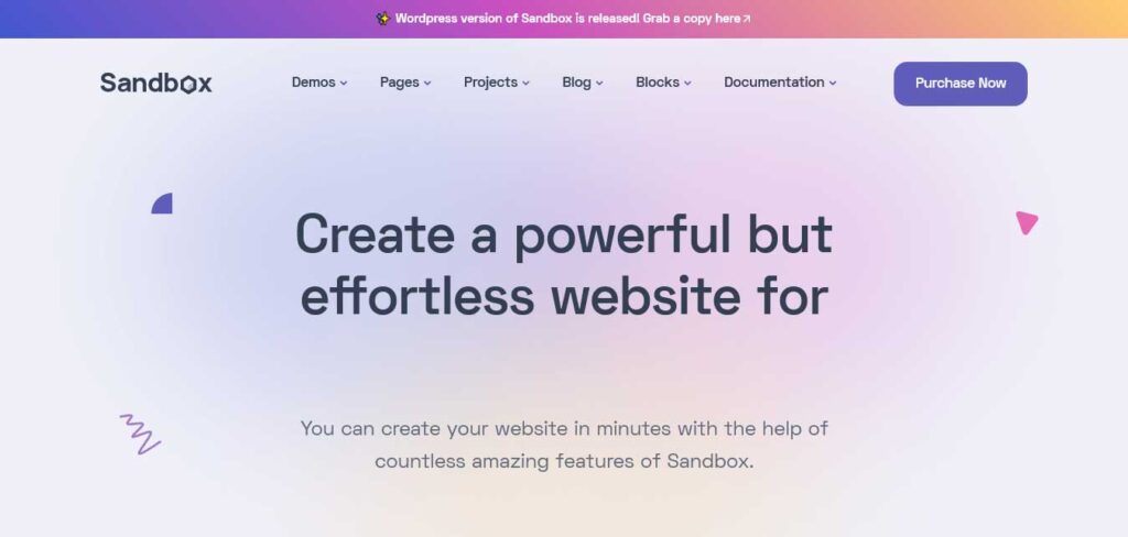 Sandbox Bootstrap website template