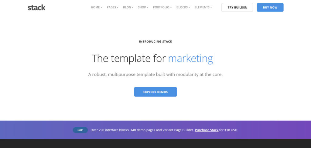 Stack Bootstrap website template