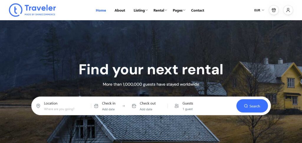 traveler vacation rental WordPress theme