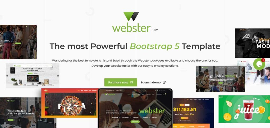 webster Bootstrap website templates